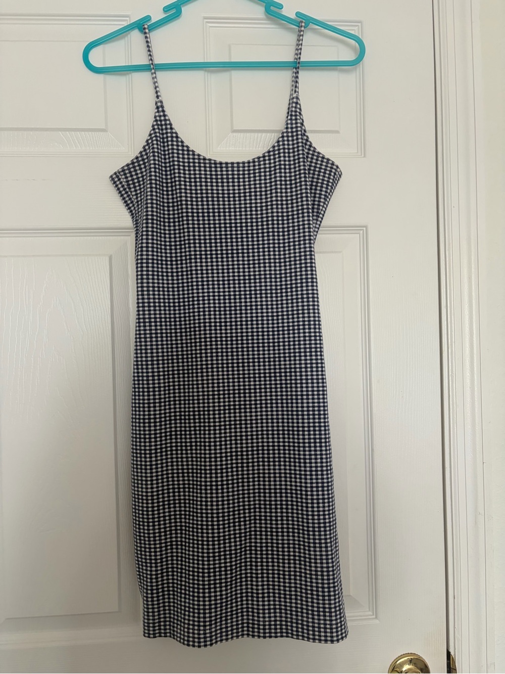 Black and White Checkered Slip Dress